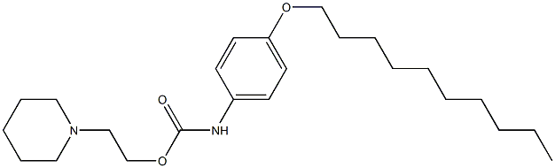 1-[2-[[(4-(Decyloxy)phenyl)amino]carbonyloxy]ethyl]piperidine Struktur