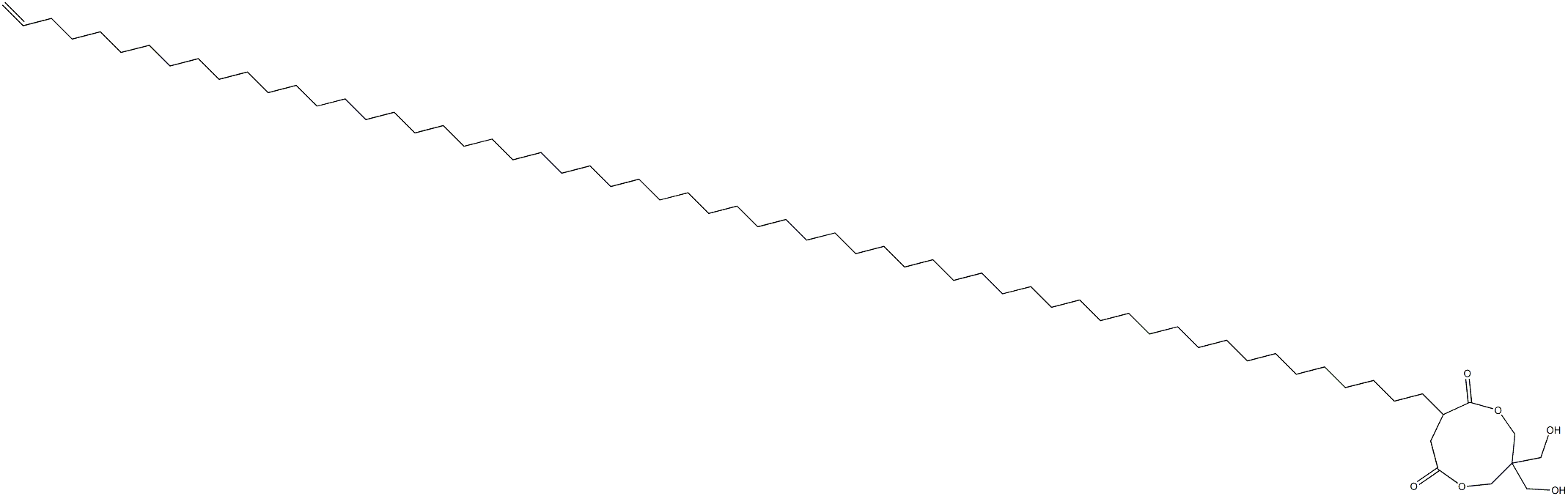 3,3-Bis(hydroxymethyl)-8-(58-nonapentacontenyl)-1,5-dioxacyclononane-6,9-dione Struktur