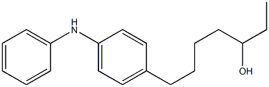 4-(5-Hydroxyheptyl)phenylphenylamine Struktur