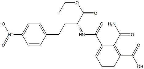 (+)-N-[(R)-1-(Ethoxycarbonyl)-3-(p-nitrophenyl)propyl]phthalamidic acid Struktur