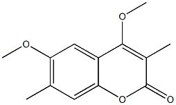 3,7-Dimethyl-4,6-dimethoxy-2H-1-benzopyran-2-one Struktur