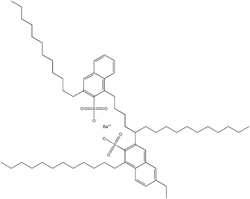 Bis(1,3-didodecyl-2-naphthalenesulfonic acid)barium salt Struktur