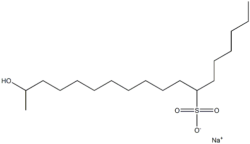 17-Hydroxyoctadecane-7-sulfonic acid sodium salt Struktur