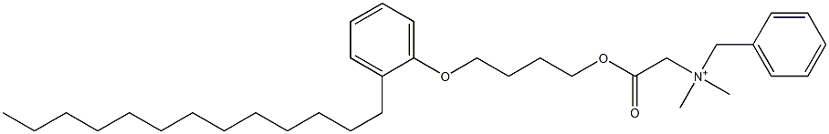 N,N-Dimethyl-N-benzyl-N-[[[4-(2-tridecylphenyloxy)butyl]oxycarbonyl]methyl]aminium Struktur