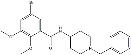 5-Bromo-2,3-dimethoxy-N-(1-benzyl-4-piperidinyl)benzamide Struktur