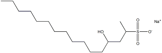 4-Hydroxyhexadecane-2-sulfonic acid sodium salt Struktur