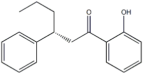 [R,(-)]-1-(2-Hydroxyphenyl)-3-phenyl-1-hexanone Struktur