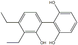 3',4'-Diethyl-1,1'-biphenyl-2,2',6-triol Struktur