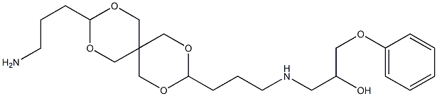 9-(3-Aminopropyl)-3-[3-(2-hydroxy-3-phenoxypropylamino)propyl]-2,4,8,10-tetraoxaspiro[5.5]undecane Struktur