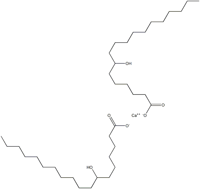 Bis(7-hydroxyoctadecanoic acid)calcium salt Struktur