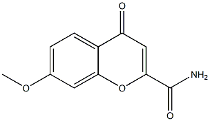 7-Methoxy-4-oxo-4H-1-benzopyran-2-carboxamide Struktur