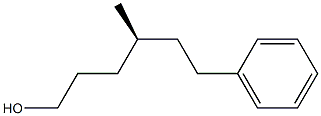 [S,(-)]-4-Methyl-6-phenyl-1-hexanol Struktur