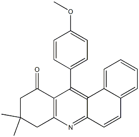 8,9-Dihydro-9,9-dimethyl-12-(4-methoxyphenyl)benz[a]acridin-11(10H)-one Struktur