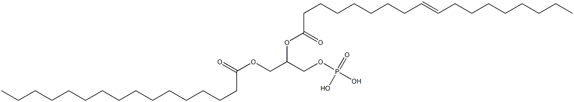 1-O-Palmitoyl-2-O-(9-octadecenoyl)-glycerol-3-phosphoric acid Struktur