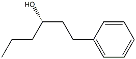 [S,(+)]-1-Phenyl-3-hexanol Struktur