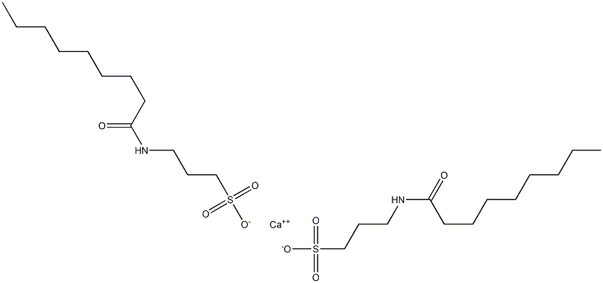 Bis(3-nonanoylamino-1-propanesulfonic acid)calcium salt Struktur