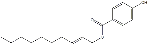 4-Hydroxybenzoic acid 2-decenyl ester Struktur