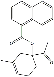 1-Naphthoic acid 1-acetyl-3-methyl-3-cyclohexenyl ester Struktur