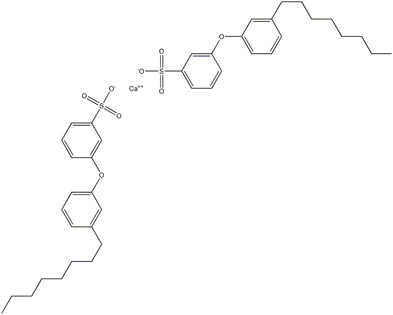 Bis[3-(3-octylphenoxy)benzenesulfonic acid]calcium salt Struktur