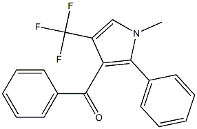 1-Methyl-2-phenyl-3-benzoyl-4-trifluoromethyl-1H-pyrrole Struktur