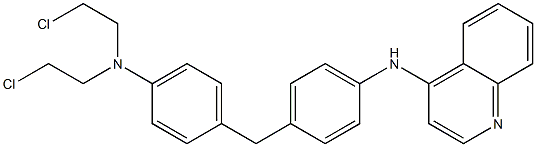 N-[4-[4-[Bis(2-chloroethyl)amino]benzyl]phenyl]-4-quinolinamine Struktur