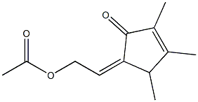 5-[(Z)-2-アセチルオキシエチリデン]-2,3,4-トリメチル-2-シクロペンテン-1-オン 化學構造式