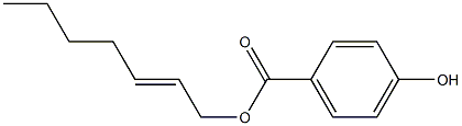 4-Hydroxybenzoic acid 2-heptenyl ester Struktur