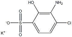 3-Amino-4-chloro-2-hydroxybenzenesulfonic acid potassium salt Struktur