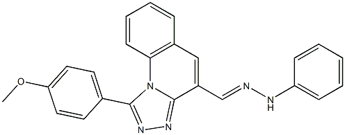 1-(4-Methoxyphenyl)[1,2,4]triazolo[4,3-a]quinoline-4-carbaldehyde phenyl hydrazone Struktur