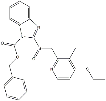 2-[[(4-Ethylthio-3-methyl-2-pyridinyl)methyl]sulfinyl]-1H-benzimidazole-1-carboxylic acid benzyl ester Struktur