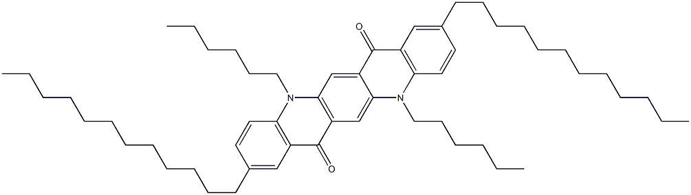 2,9-Didodecyl-5,12-dihexyl-5,12-dihydroquino[2,3-b]acridine-7,14-dione Struktur