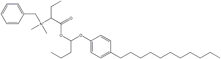 N,N-Dimethyl-N-benzyl-N-[1-[[1-(4-undecylphenyloxy)butyl]oxycarbonyl]propyl]aminium Struktur