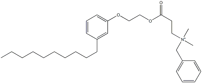 N,N-Dimethyl-N-benzyl-N-[2-[[2-(3-decylphenyloxy)ethyl]oxycarbonyl]ethyl]aminium Struktur