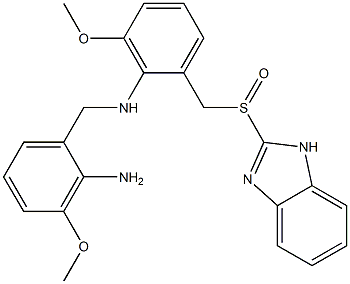 2-[[2-[(2-Amino-3-methoxybenzyl)amino]-3-methoxybenzyl]sulfinyl]-1H-benzimidazole Struktur