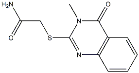 2-(2-Amino-2-oxoethylthio)-3-methyl-quinazolin-4(3H)-one Struktur