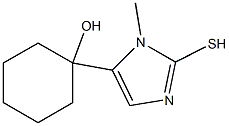 1-(1-Methyl-2-mercapto-1H-imidazol-5-yl)cyclohexanol Struktur