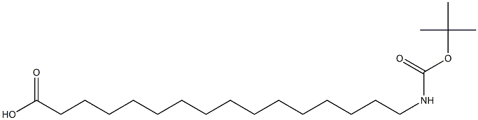 16-[[(1,1-Dimethylethyl)oxy]carbonyl]aminohexadecanoic acid Struktur