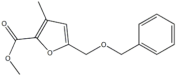 3-Methyl-5-[(benzyloxy)methyl]furan-2-carboxylic acid methyl ester Struktur