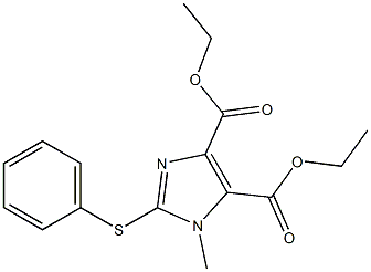 1-Methyl-2-(phenylthio)-1H-imidazole-4,5-dicarboxylic acid diethyl ester Struktur