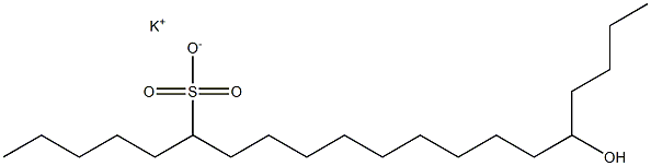 16-Hydroxyicosane-6-sulfonic acid potassium salt Struktur