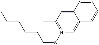 2-Hexylthio-3-methylisoquinolinium Struktur