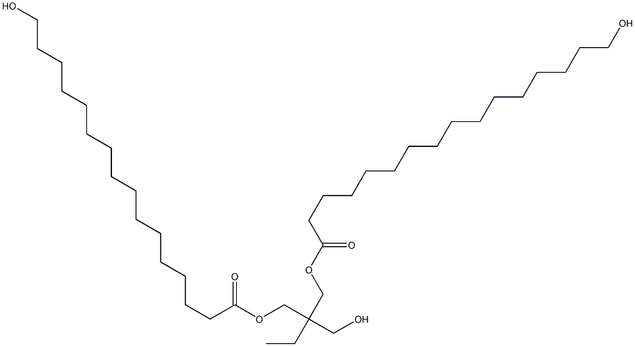 Bis(16-hydroxyhexadecanoic acid)2-ethyl-2-(hydroxymethyl)-1,3-propanediyl ester Struktur