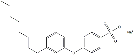 4-(3-Octylphenoxy)benzenesulfonic acid sodium salt Struktur