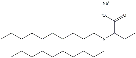 2-(Didecylamino)butyric acid sodium salt Struktur