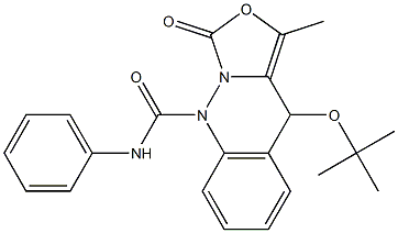 3-Methyl-4-tert-butoxy-9-phenylcarbamoyl-4,9-dihydro-9,9a-diaza-1H-naphtho[2,3-c]furan-1-one Struktur