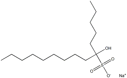 6-Hydroxypentadecane-6-sulfonic acid sodium salt Struktur