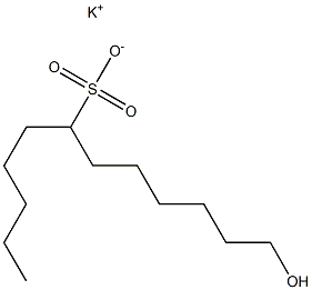 12-Hydroxydodecane-6-sulfonic acid potassium salt Struktur