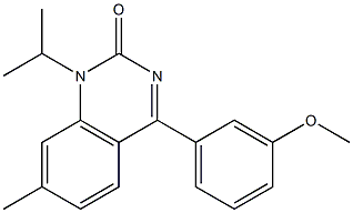 1-Isopropyl-4-(3-methoxyphenyl)-7-methylquinazolin-2(1H)-one Struktur