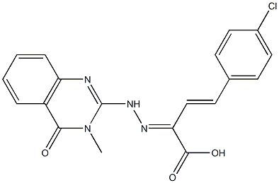 2-[2-[(3,4-Dihydro-3-methyl-4-oxoquinazolin)-2-yl]hydrazono]-4-(4-chlorophenyl)-3-butenoic acid Struktur