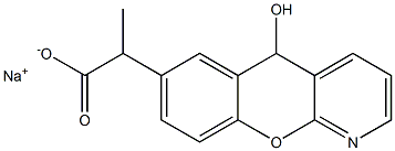 2-[5-Hydroxy-5H-[1]benzopyrano[2,3-b]pyridin-7-yl]propionic acid sodium salt Struktur